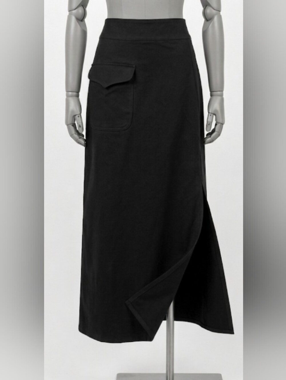 NWT Black Maxi Skirt with Flap Pocket Detail (M/L) Utility Streetwear Italy